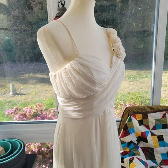 Elegant Cream Wedding Dress Vintage Cindy Collection Ivory Size Large - Picture 8 of 14